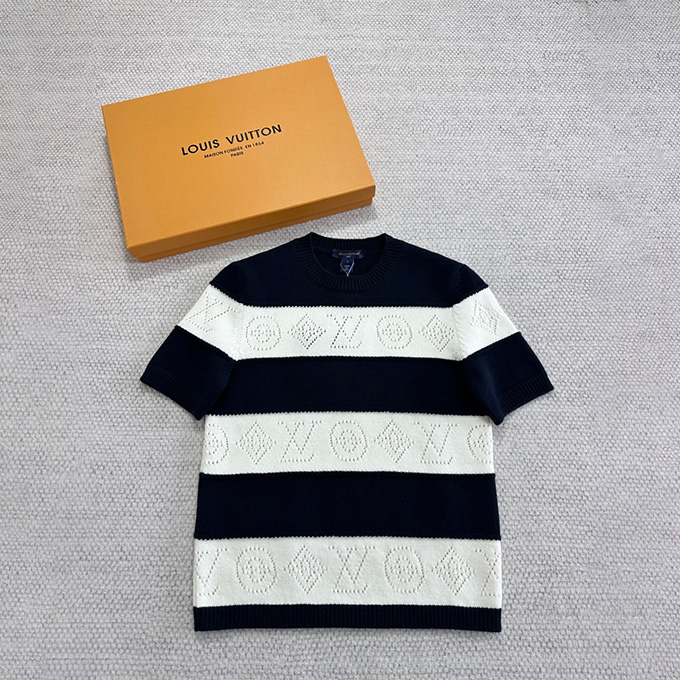 9A+ quality louis vuitton striped knit t-shirt